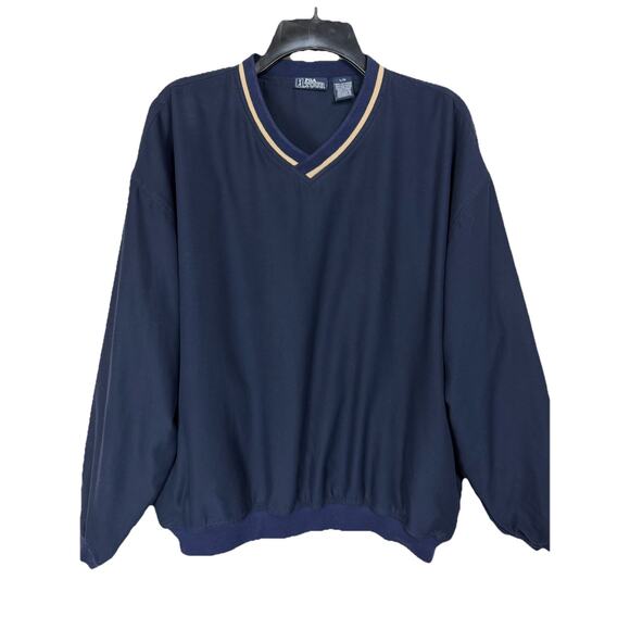 PGA Tour Other - PGA Tour Golf Windbreaker Men’s Size Large Blue Pullover V Neck Lined Jacket